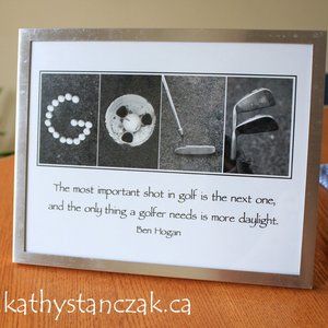 8x10 Golf Alphabet Art Photograph and Card
